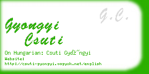 gyongyi csuti business card